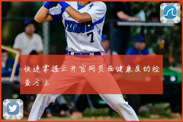 快速掌握云开官网页面健康度的检查方法